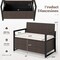 Patio Storage Bench with Cushion and 40 Gallon Under-seat Compartment